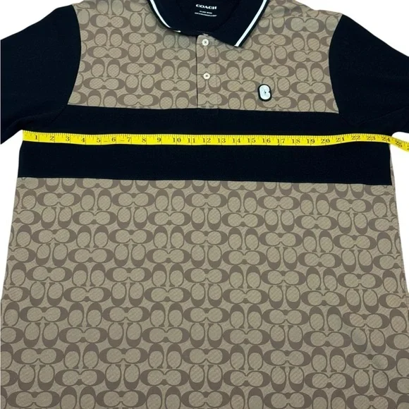 Coach Signature Khaki Black Short Sleeve Tee Shirt Size XLL Limited Edition. - Picture 6 of 15